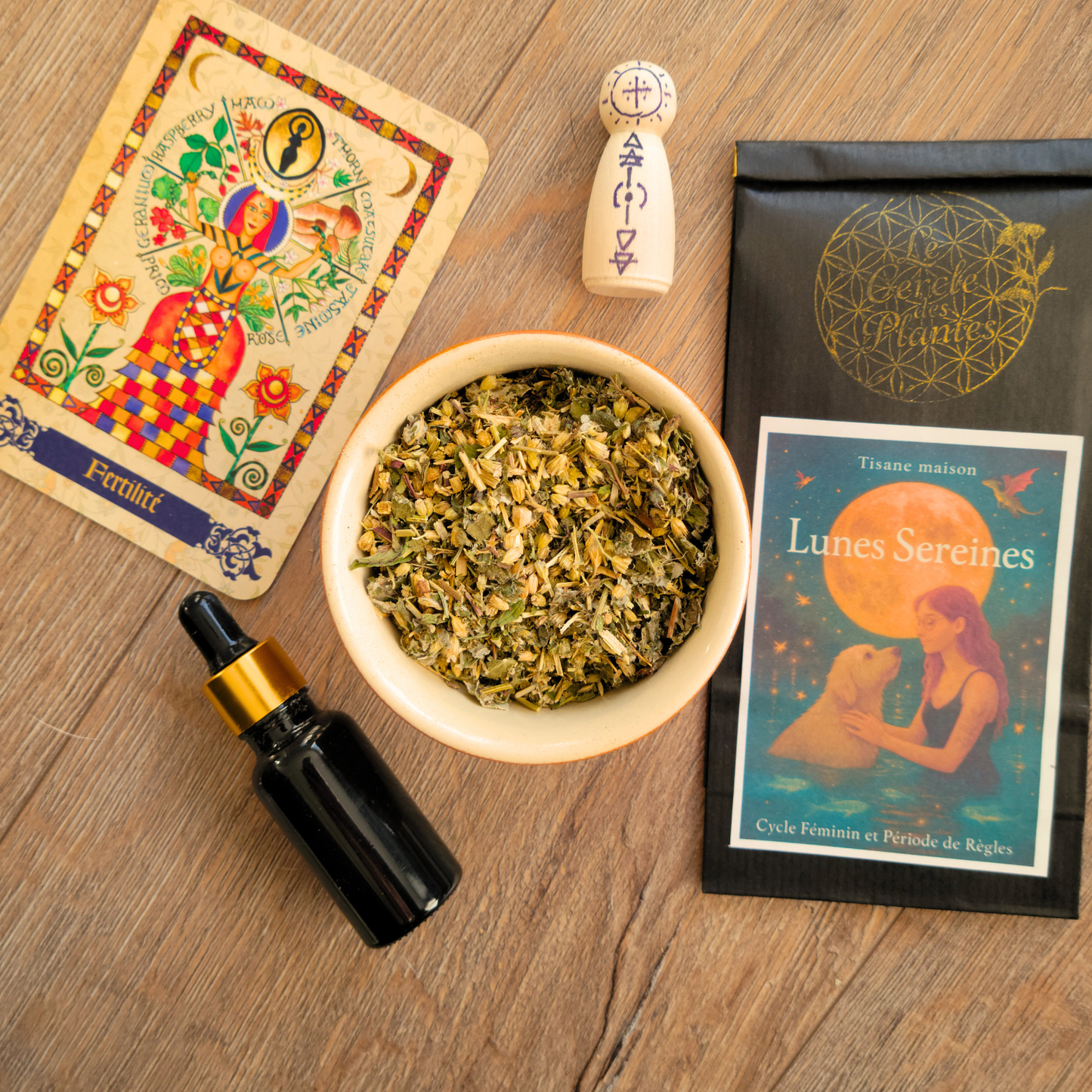 Lunes Sereines – Tisane bien-être maison aux plantes féminines – Apaisante & harmonisante