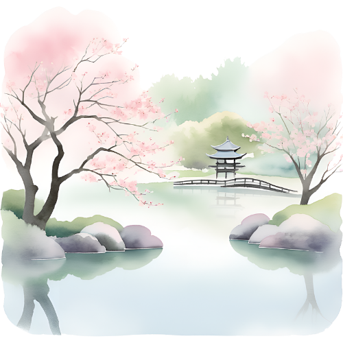 Jardin Japonais : Thé saveur fleurs de cerisier/riz grillé