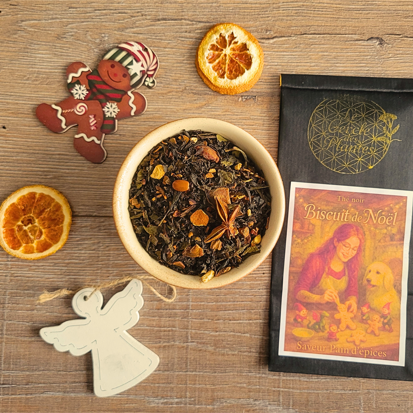 Biscuits de Noël – Thé noir au pain d’épice, à l’orange et à la vanille – gourmand et épicé