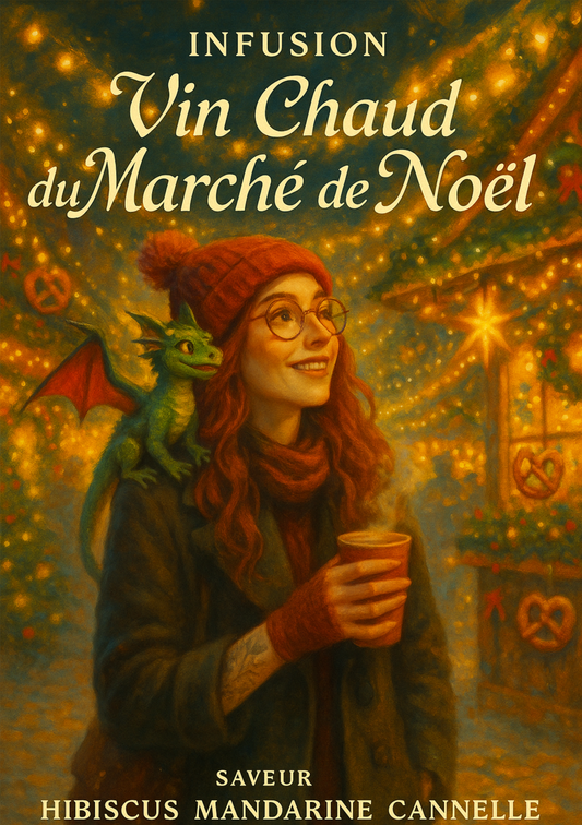 Vin Chaud du Marché de Noël – Infusion aromatisée à l’hibiscus, à la mandarine et à la cannelle – acidulée et épicée